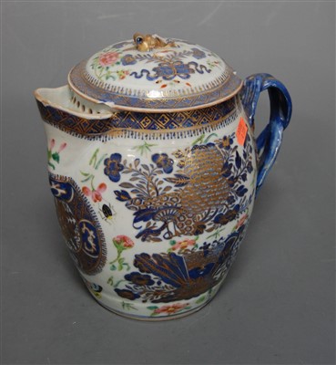Lot 1 - A late 18th century Chinese export cider jug...