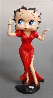 Lot 12 - A large painted resin figure of Betty Boop,...