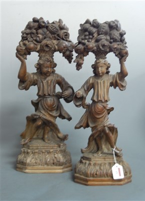 Lot 15 - A pair of 19th century carved lime wood?...