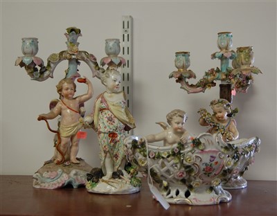 Lot 26 - An early 20th century continental porcelain...