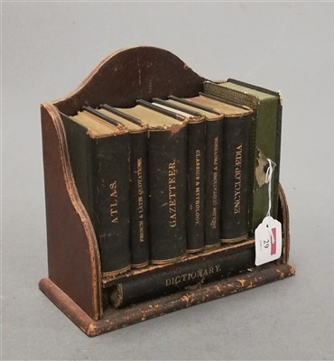 Lot 29 - A small Victorian leather clad book trough...