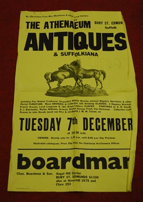 Lot 65 - A large advertising poster for Boardman's Sale...