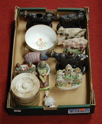 Lot 67 - A box of miscellaneous items, to include early...