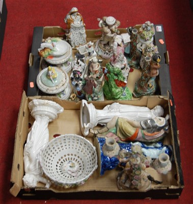 Lot 70 - Two boxes of 19th century and later figures,...