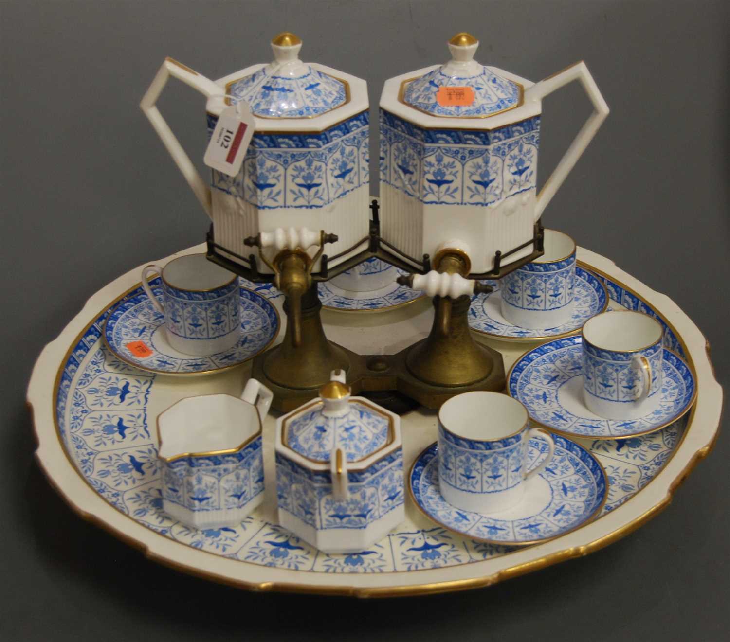 Lot 102 - A late Victorian Wedgwood part tea service,...
