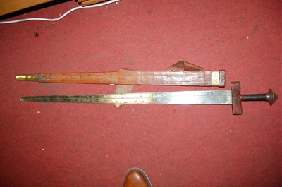 Lot 519 - A modern Eastern sword, having a 69cm blade,...