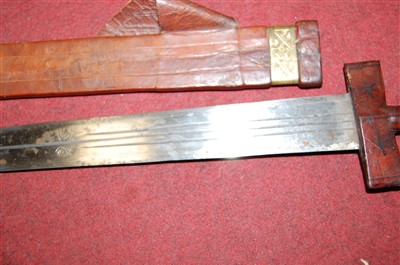 Lot 519 - A modern Eastern sword, having a 69cm blade,...
