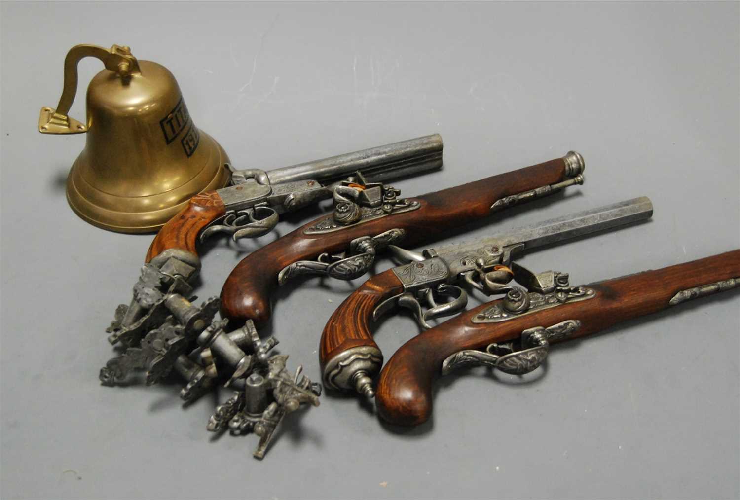Lot 663 - Assorted toys, to include replica flintlock...