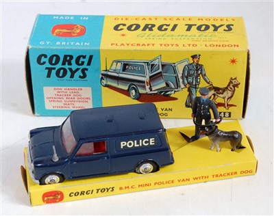 Lot 1683 - A Corgi Toys No. 448 BMC Mini Police Van with...