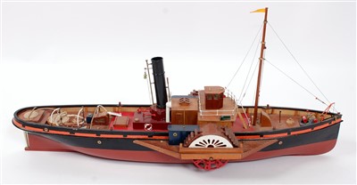 Lot 147 - A kit built balsa wood and wooden model of a...