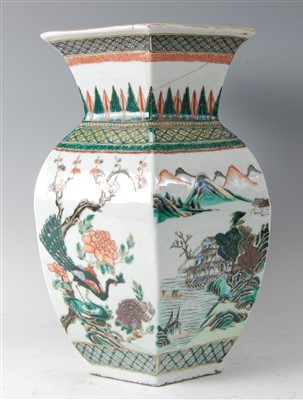 Lot 1306 - A 19th century Chinese famille verte vase, of...