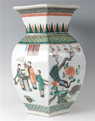 Lot 1306 - A 19th century Chinese famille verte vase, of...