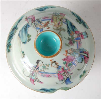 Lot 1305 - A 19th century Chinese celadon ware bowl and...
