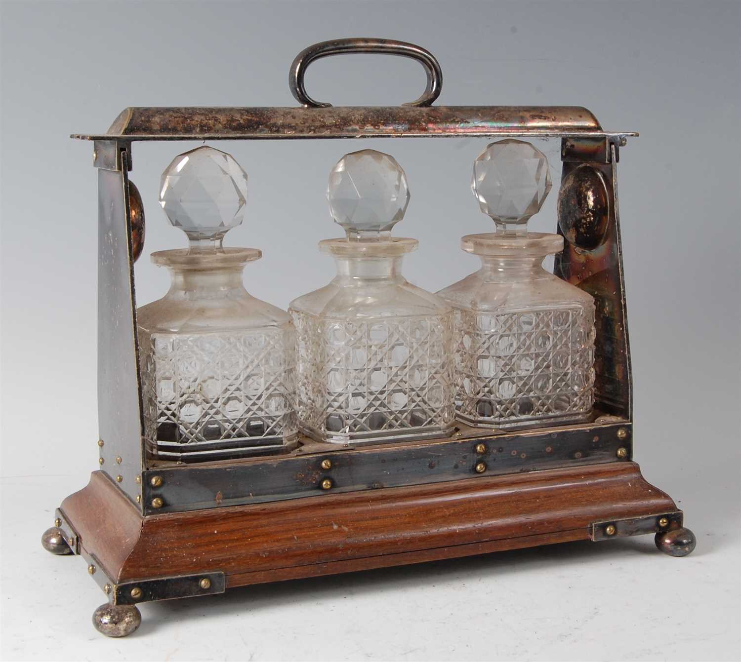 Lot 1266 - A circa 1900 rosewood and silver plated...