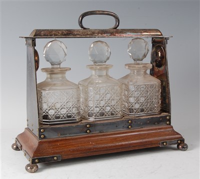 Lot 1266 - A circa 1900 rosewood and silver plated...