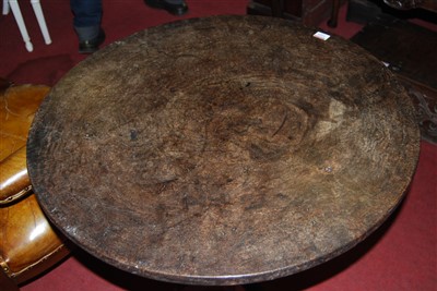Lot 1410 - A George III pollard oak pedestal tripod table,...