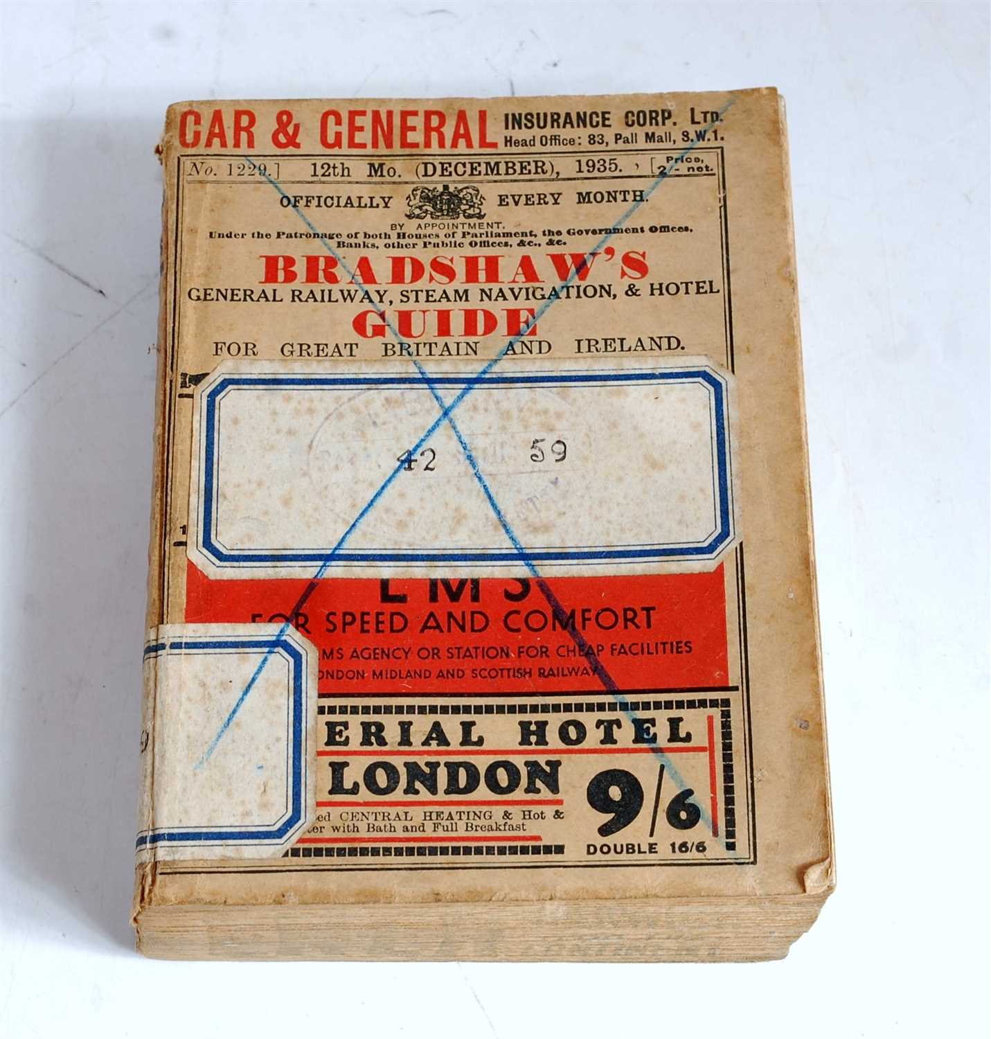 Lot 32 - An original Bradshaws Railway Guide dated 12th...