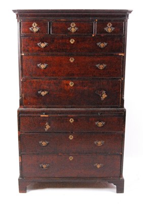 Lot 1419 - A George III mahogany chest-on-chest, the...