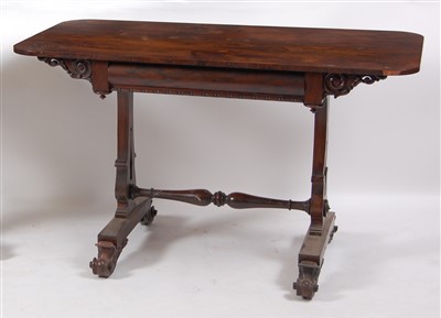 Lot 1445 - A William IV rosewood sofa table, having...