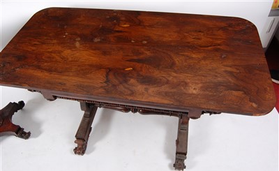 Lot 1445 - A William IV rosewood sofa table, having...