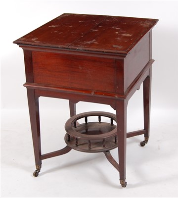 Lot 1447 - An Edwardian mahogany 'surprise' table, of...