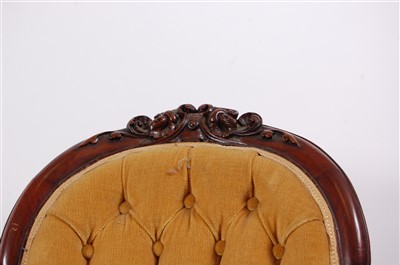 Lot 1464 - A Victorian mahogany framed library armchair,...