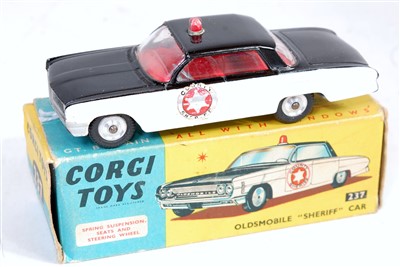 Lot 1695 - Corgi Toys, 237, Oldsmobile Sheriff Car, black...