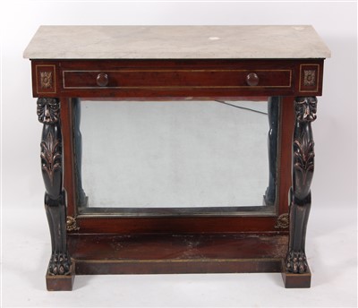 Lot 1427 - A 19th century mahogany console table, in the...