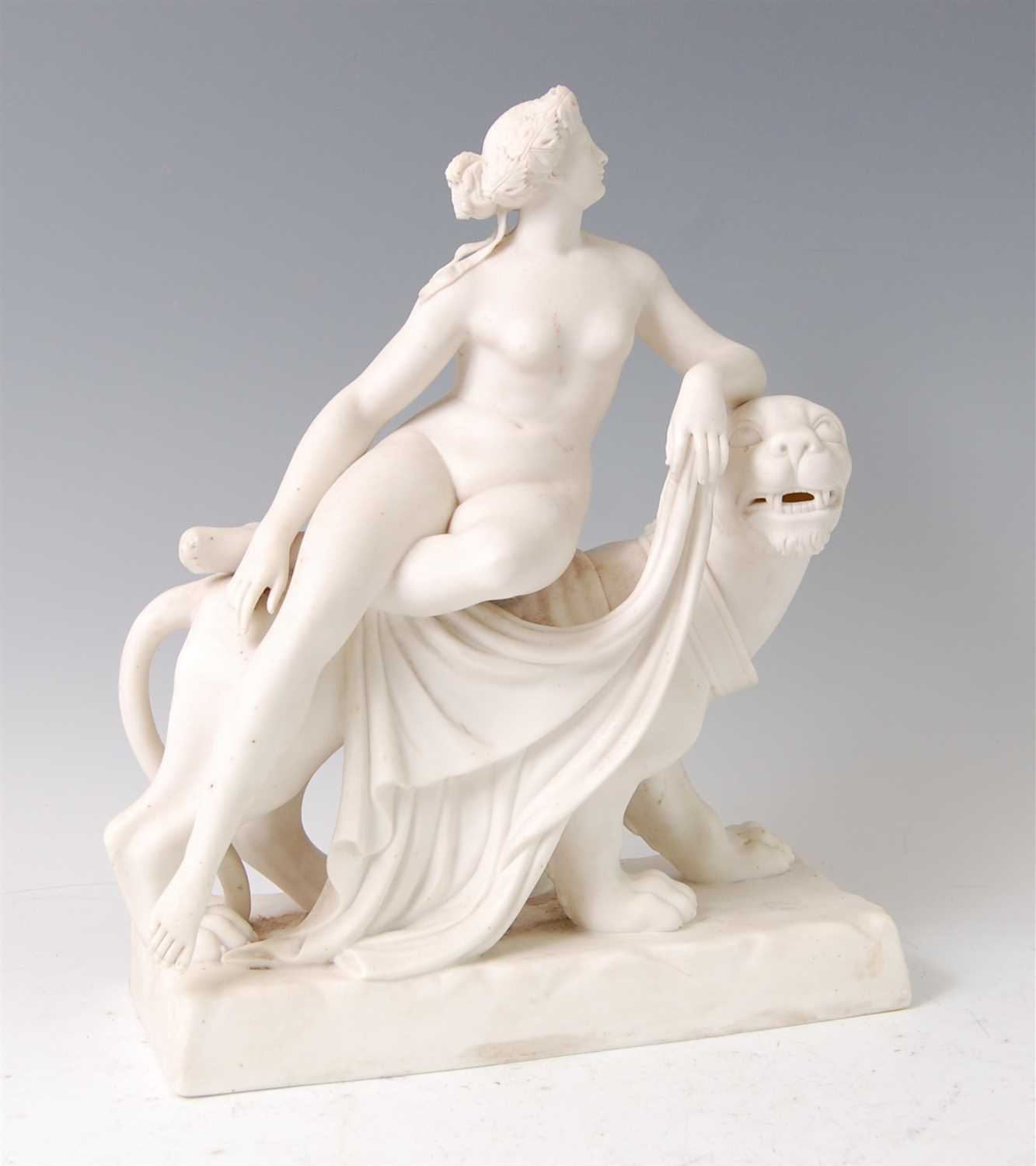 Lot 1041 - A Victorian parian figure of Diana and the...