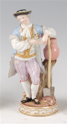 Lot 1003 - A late 19th century Meissen porcelain figure...