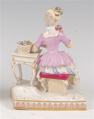 Lot 1004 - A late 19th century Meissen porcelain figure,...