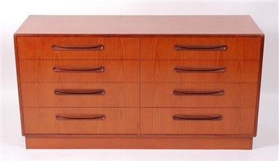 Lot 438 - A 1980s G-Plan teak side chest, fitted with...