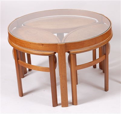 Lot 434 - A 1970s Nathan teak nest of four occasional...