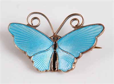 Lot 2554 - A David Anderson sterling silver and gilt blue...