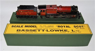 Lot 205 - Bassett-Lowke clockwork 4-6-0 Royal Scot loco...