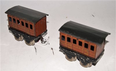 Lot 219 - Two Hornby 1920-6 GNR tinprinted 4-wheel...