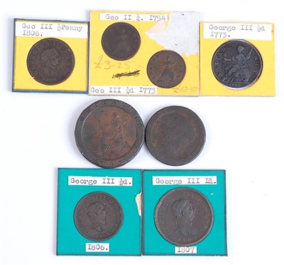 Lot 2173 - Great Britain, George II/III copper coins to include