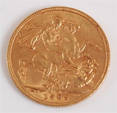 Lot 2126 - Great Britain, 1909 gold full sovereign