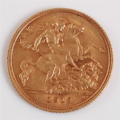 Lot 2134 - Great Britain, 1912 gold half sovereign