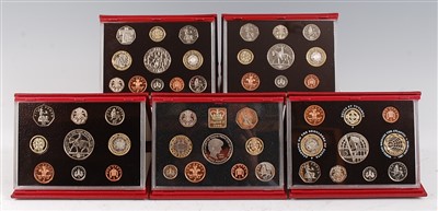 Lot 2235 - Great Britain, a collection of five Royal Mint Uk proof coin sets