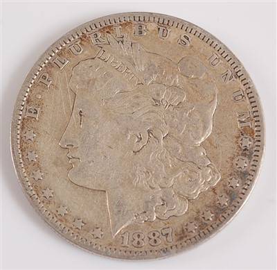Lot 2186 - U.S.A., 1887 silver Morgan dollar