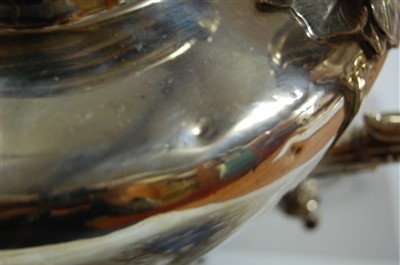 Lot 1091 - A George IV silver teapot, of squat circular...