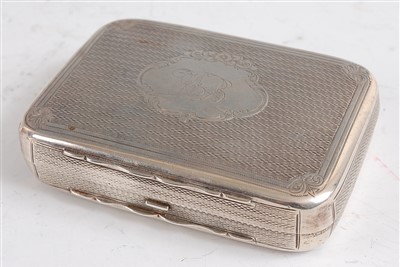 Lot 1118 - A Victorian silver box, of rounded rectangular...