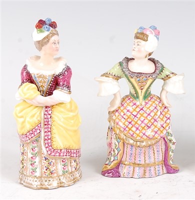 Lot 1025 - A pair of Victorian Mintons figural...