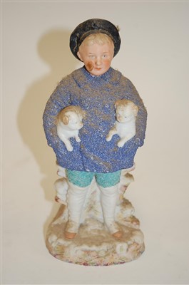 Lot 10 - A large late 19th century bisque figure of a...