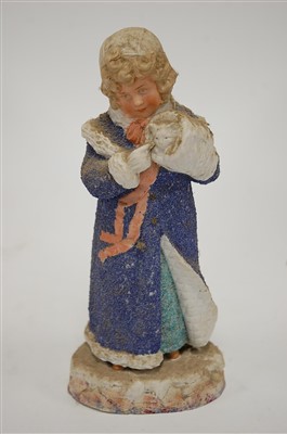 Lot 10 - A large late 19th century bisque figure of a...
