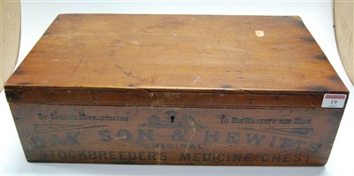 Lot 19 - An early 20th century stained pine box,...