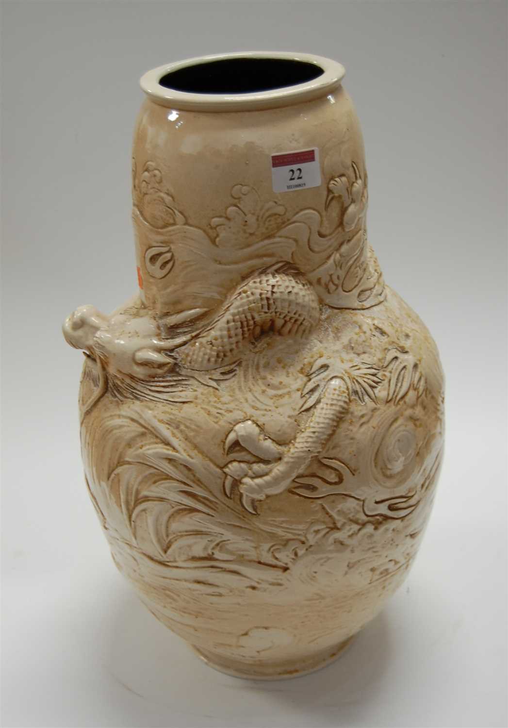 Lot 22 - A large Bretby art pottery double-gourd vase,...