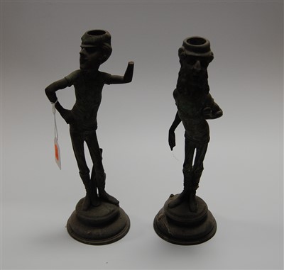 Lot 27 - A pair of late 19th century French spelter...