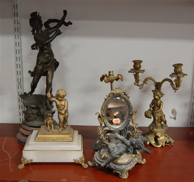 Lot 29 - A late 19th century French gilt metal figure...